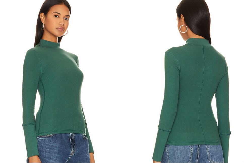 Free People x Intimately FP Evergreen Rickie Essential Ribbed Top Women's Large